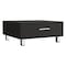 Tuhome Beijing Coffee Table, One Drawer, Four Legs, Black MLW7874 - alternate 1